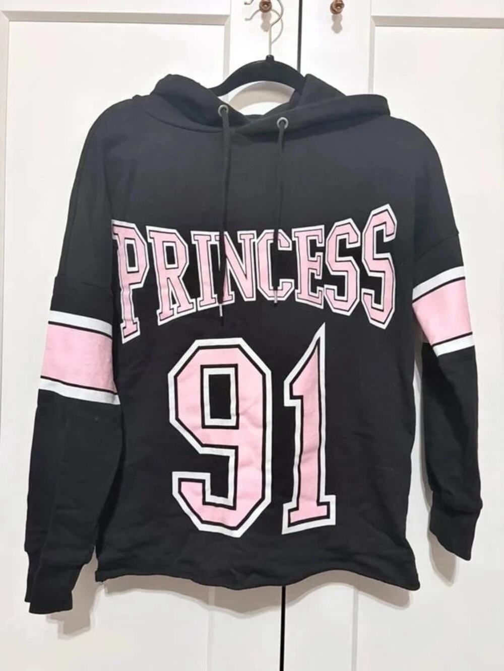 Y2K Sporty Princess 91 Graphic Hoodie Size XS